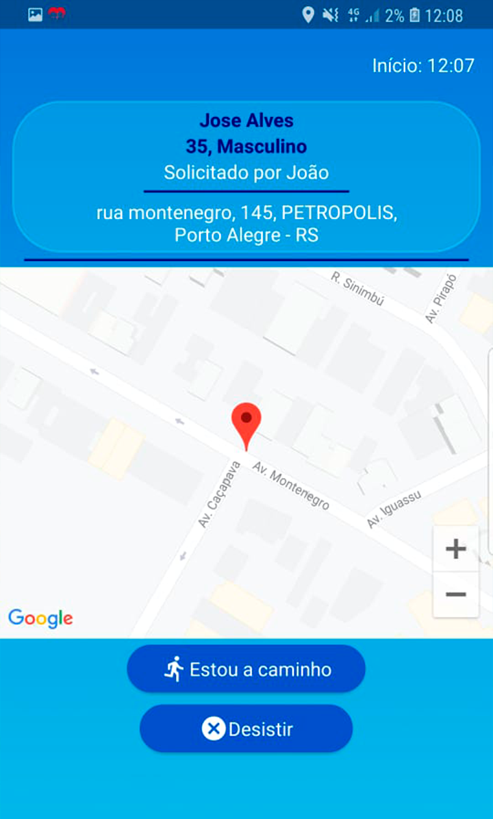 Localização e rota