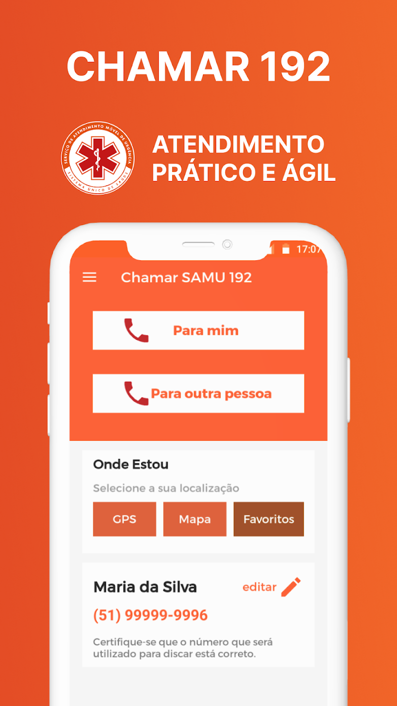 App Samu - Solicitação de ambulância